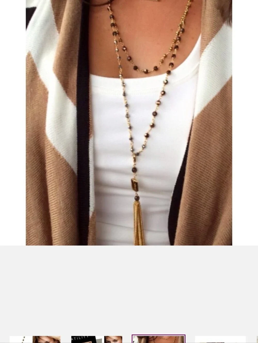 Stella & Dot Retired Gitane Tassel Necklace - Picture 7 of 9